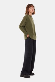 Whistles Green Ultimate Cashmere Crew Neck Jumper - Image 3 of 5