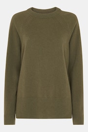 Whistles Green Ultimate Cashmere Crew Neck Jumper - Image 5 of 5