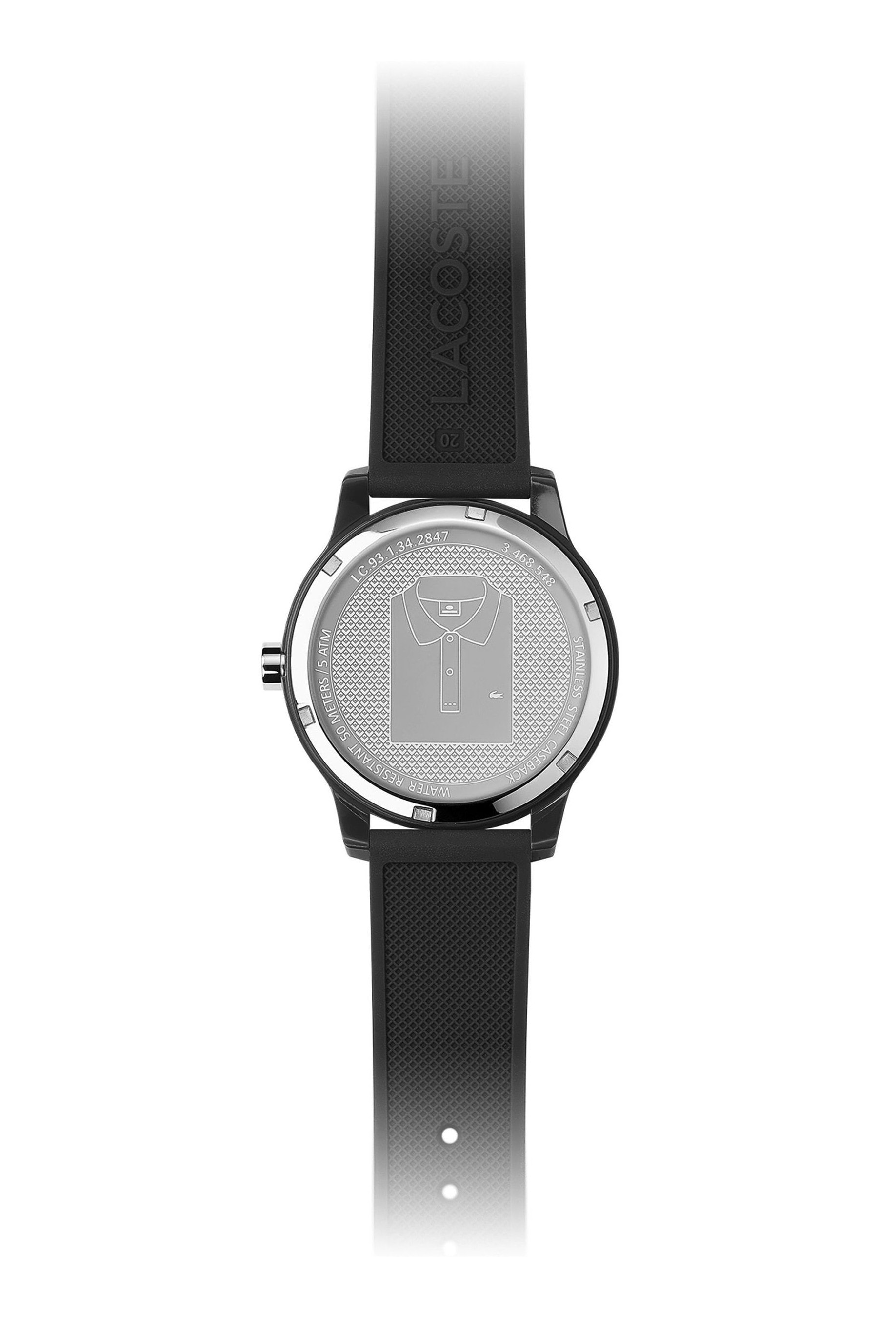 Buy Lacoste 12.12 Black Silicone Watch from the Next UK online shop