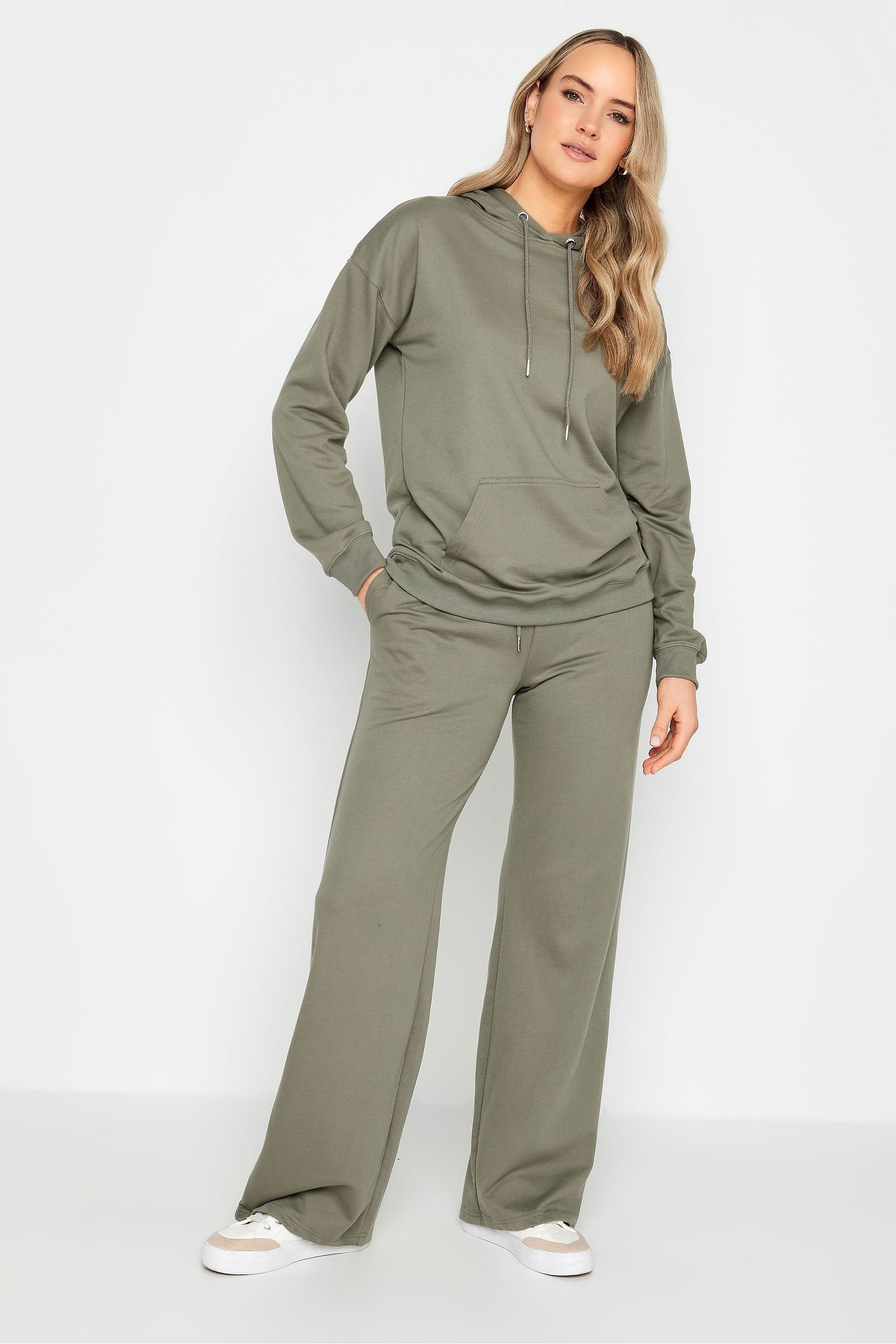 Buy Long Tall Sally Green Wide Leg Joggers from Next Canada