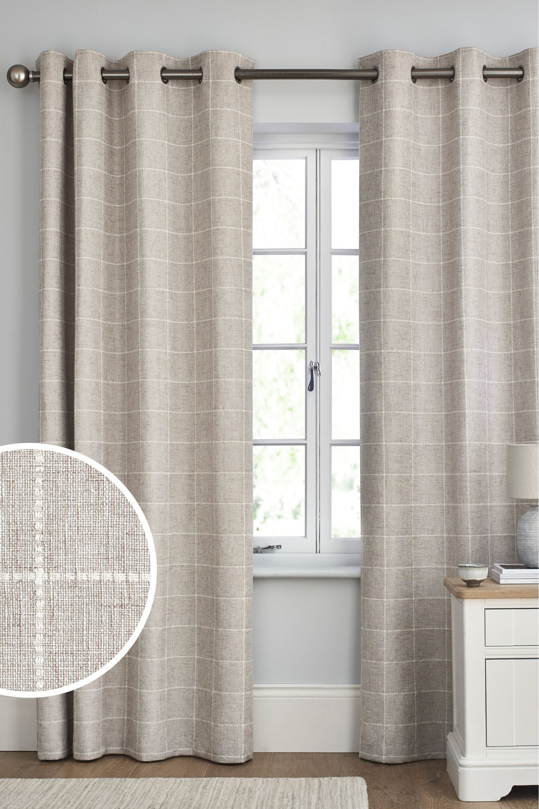 Buy Windowpane Check Curtains from the Next UK online shop