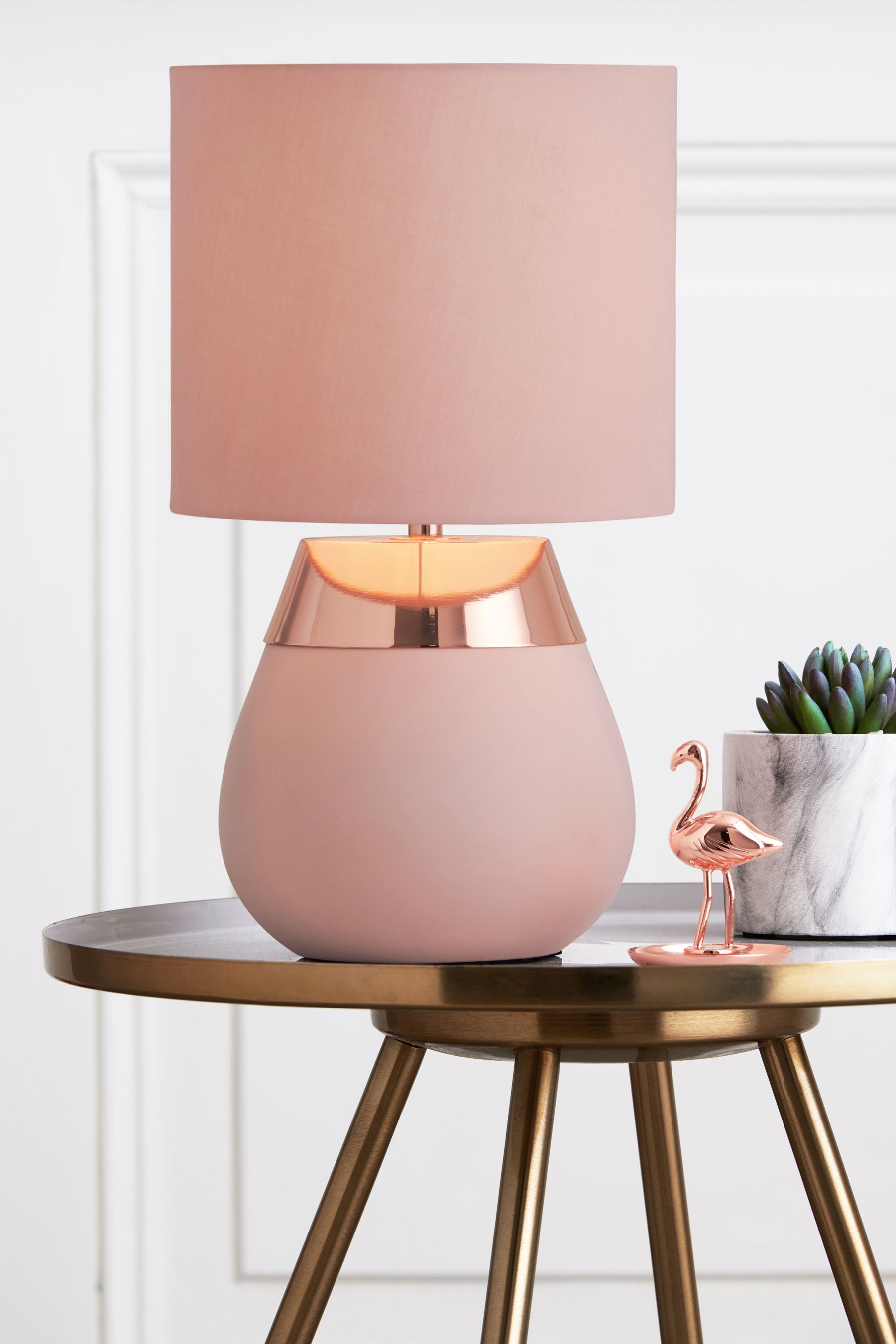 Rose fashion gold and white lamp