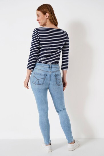 Crew Clothing Company Blue Cotton Skinny Jeans
