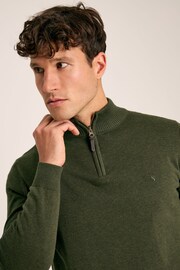 Joules Hillside Green Quarter Zip Knit Jumper - Image 4 of 7