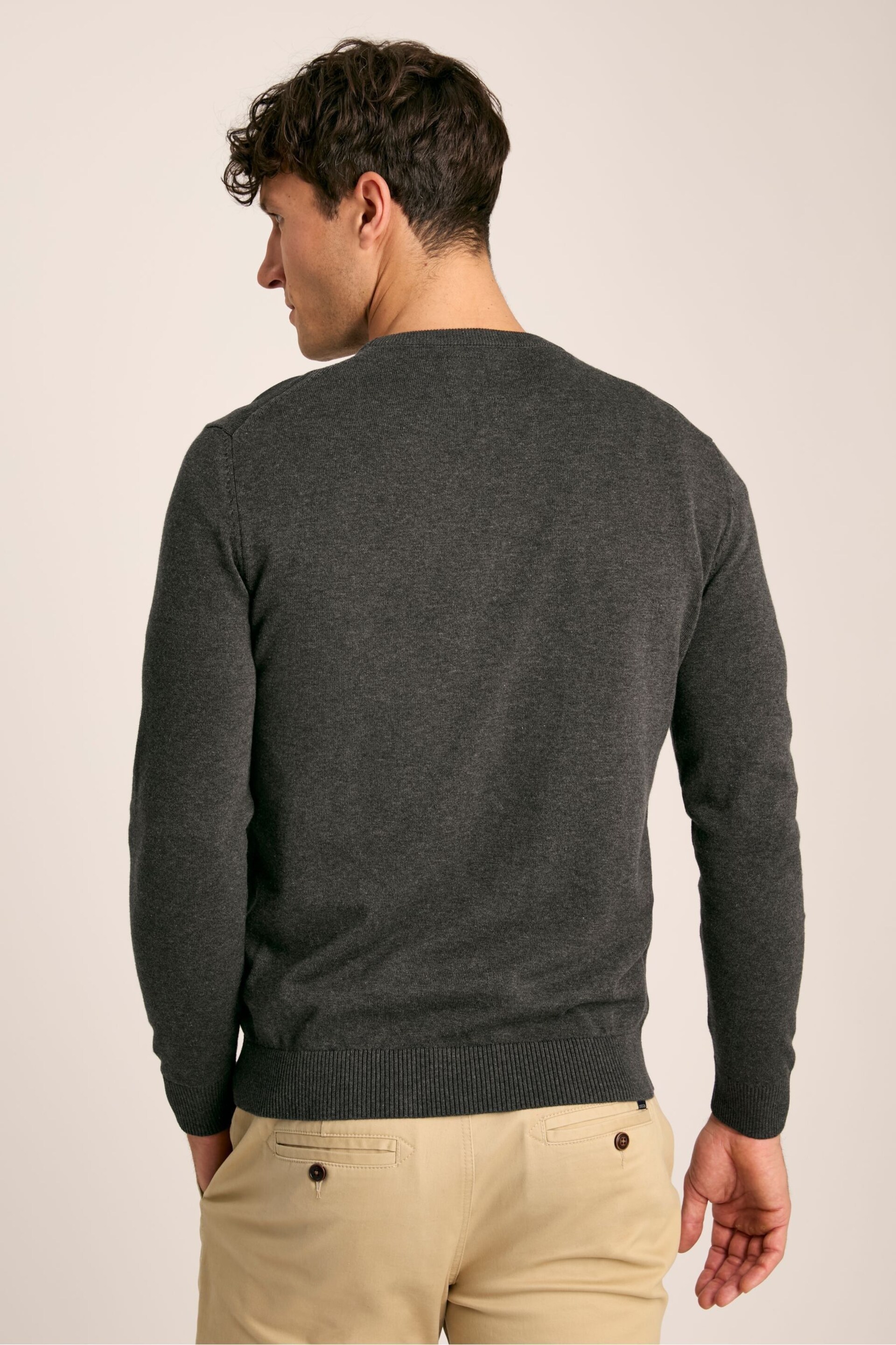 Joules Jarvis Grey Crew Neck Knitted Jumper - Image 2 of 7