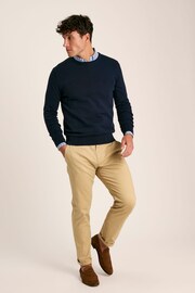 Joules Jarvis Navy Blue Crew Neck Knitted Jumper - Image 3 of 6