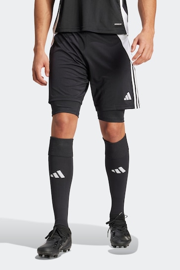 adidas Black Tiro 24 Training 2-in-1 Shorts