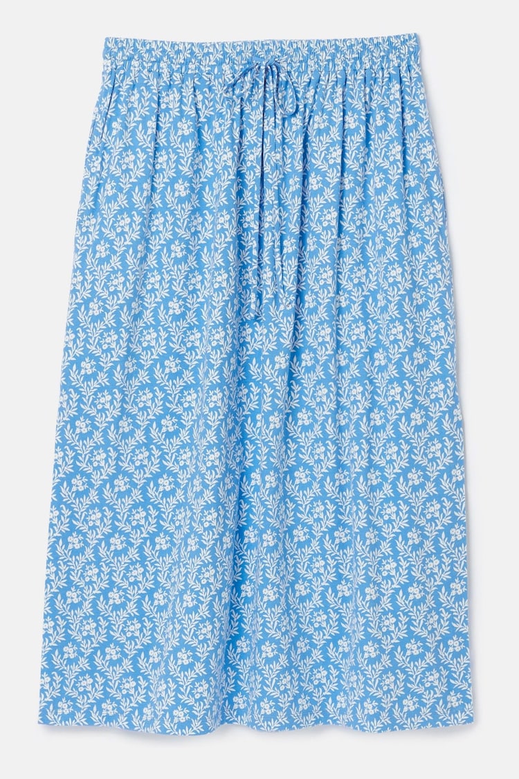 Joules Celia Blue Jersey Midi Skirt - Image 6 of 6