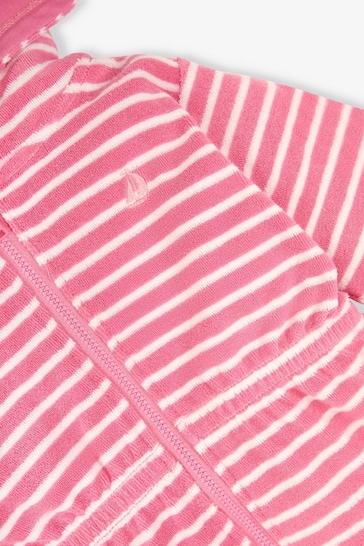JoJo Maman Bébé Pink Towelling Zip-Up Dress