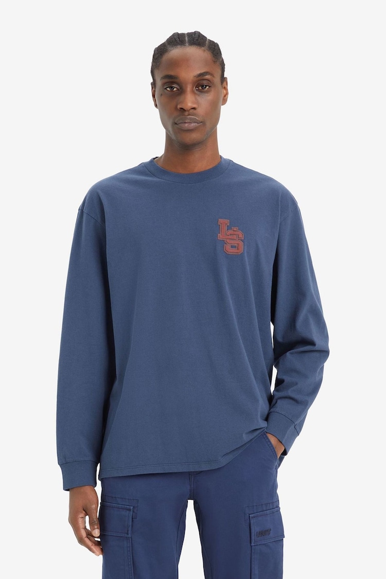 Levi's® Navy Spellbound Long Sleeve Classic Relaxed T-Shirt - Image 1 of 4