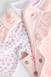 Pink Baby Dungarees and Longsleeve Bodysuit Set (0mths-2yrs) - Image 6 of 8