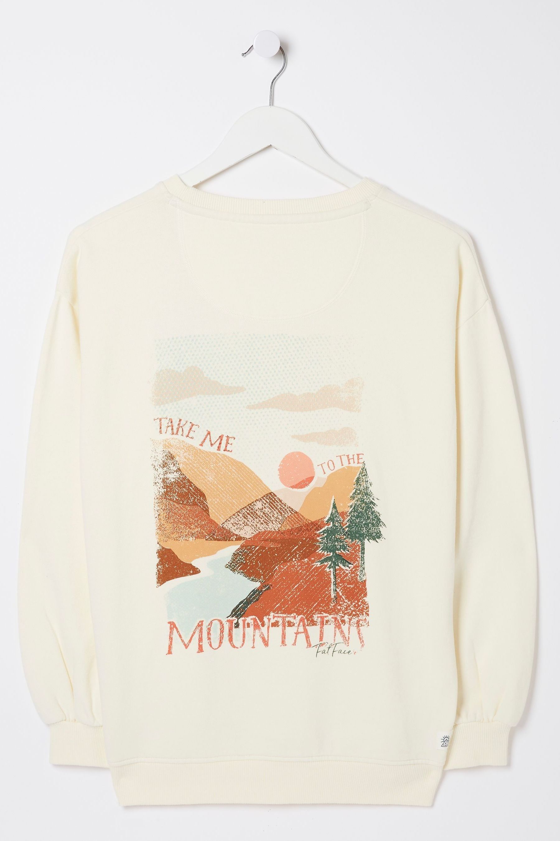 Buy FatFace Cream Alex Mountain Graphic Sweatshirt from Next Austria