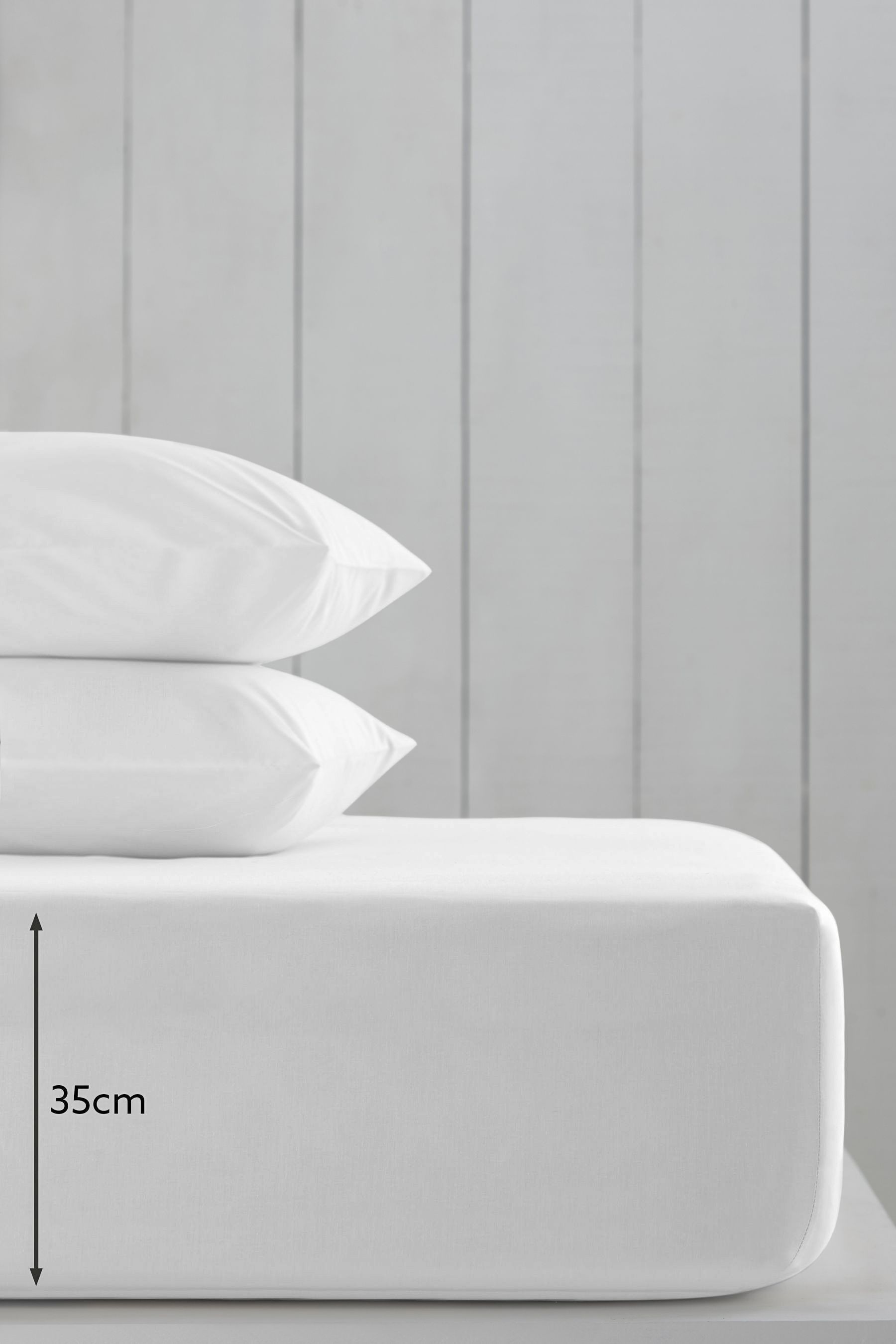Buy White Cotton Rich Deep Fitted Sheet from the Next UK online shop