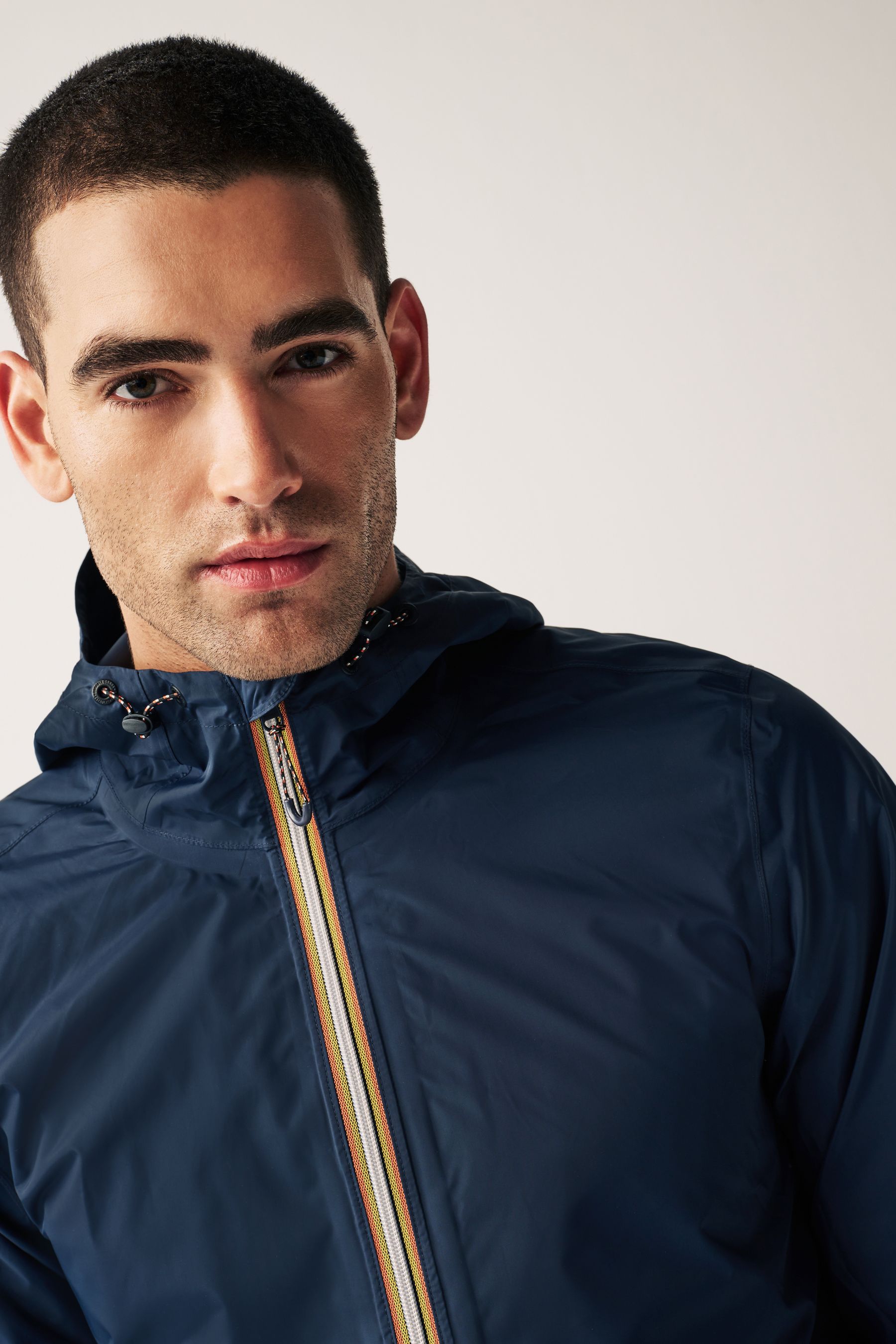 Buy Navy Blue Lightweight Waterproof Hooded Packable Jacket from the Next UK online shop