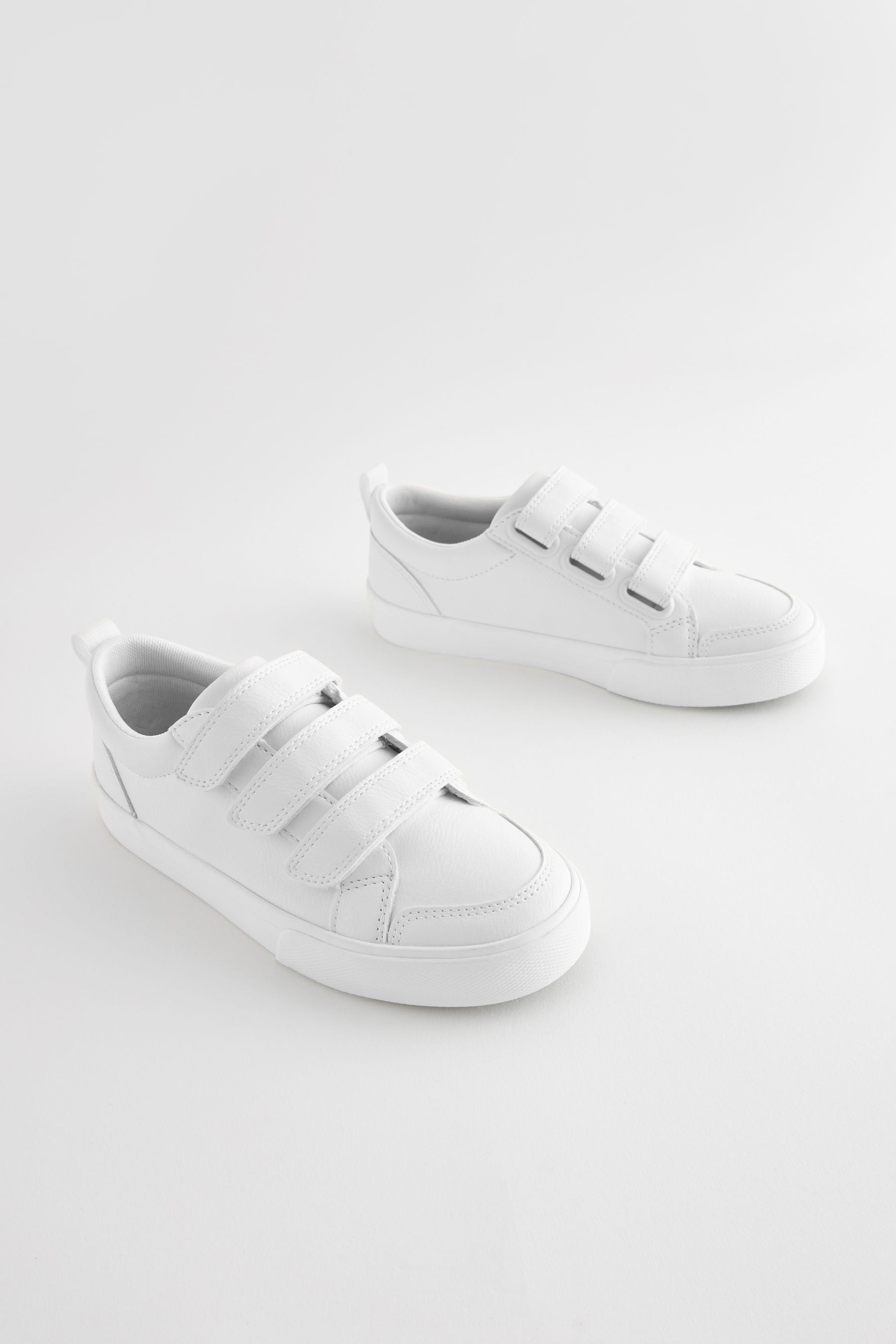 Mens white velcro trainers clearance