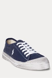 Polo Ralph Lauren Essence 100 Canvas Cap Toe Trainers - Image 2 of 4