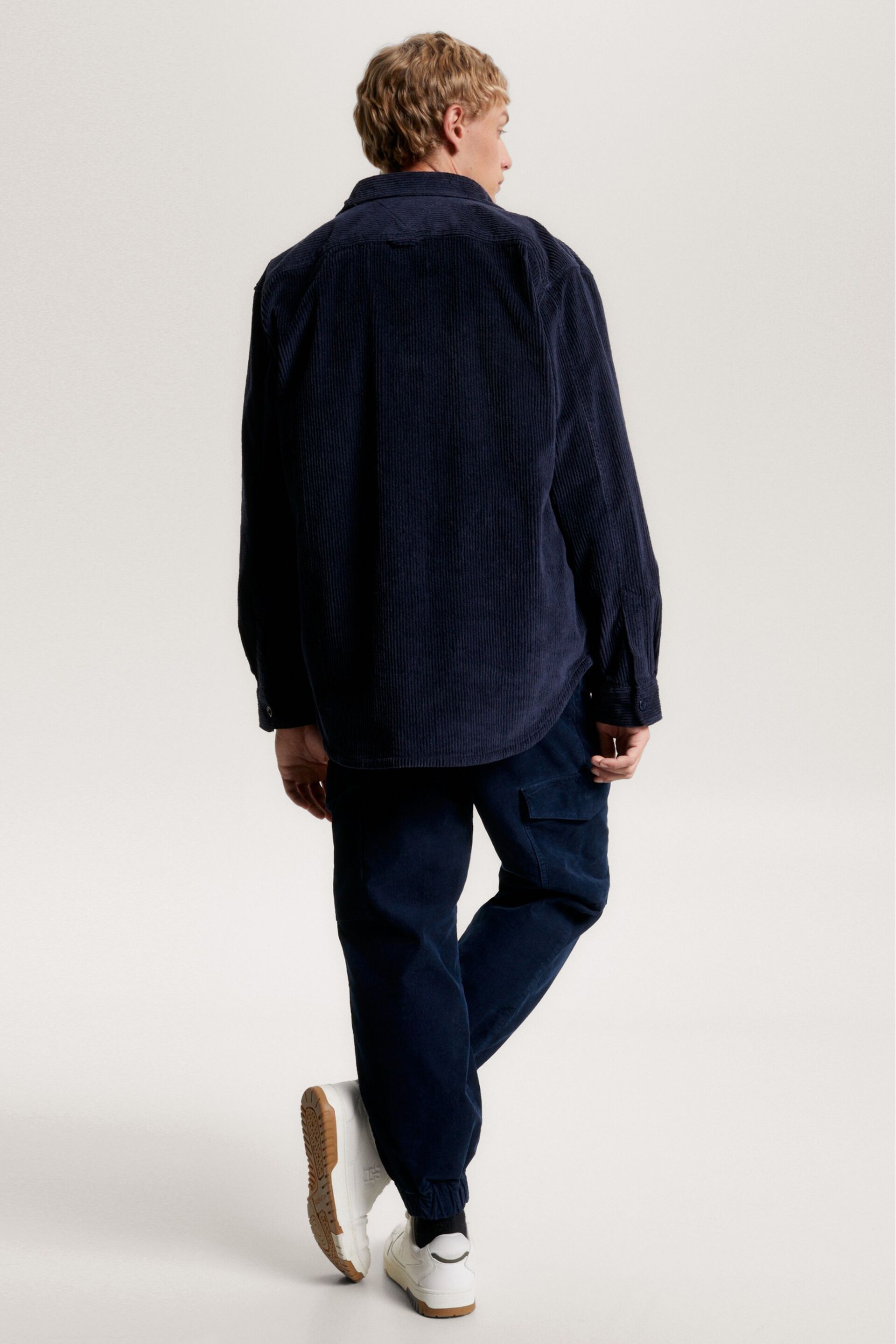 Tommy Hilfiger Blue Corduroy Solid Overshirt - Image 2 of 6