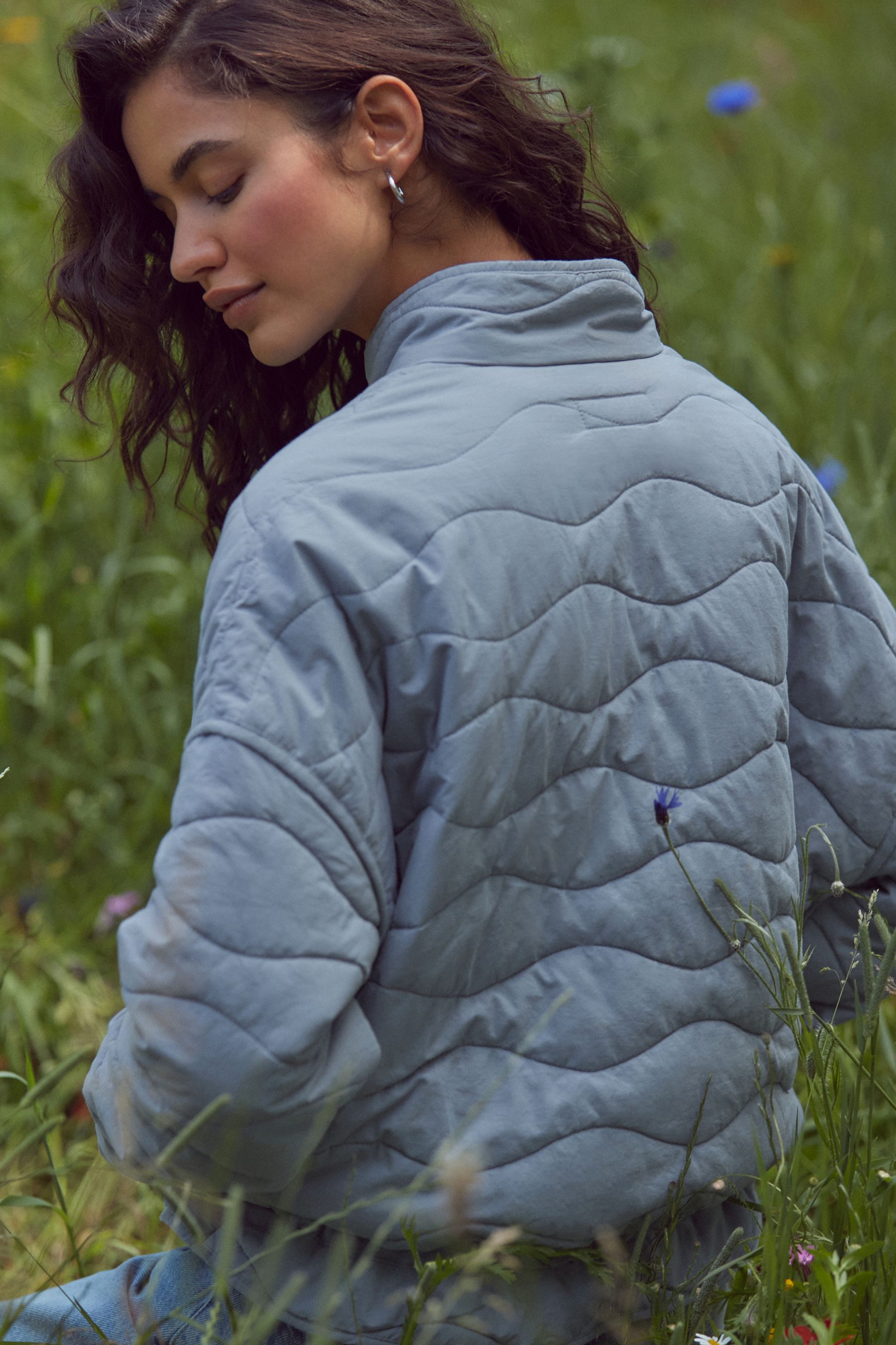 Buy Blue Quilted Jacket from the Next UK online shop