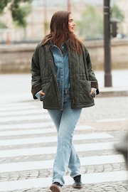 Khaki Green Quilted Heritage Jacket - Image 2 of 7