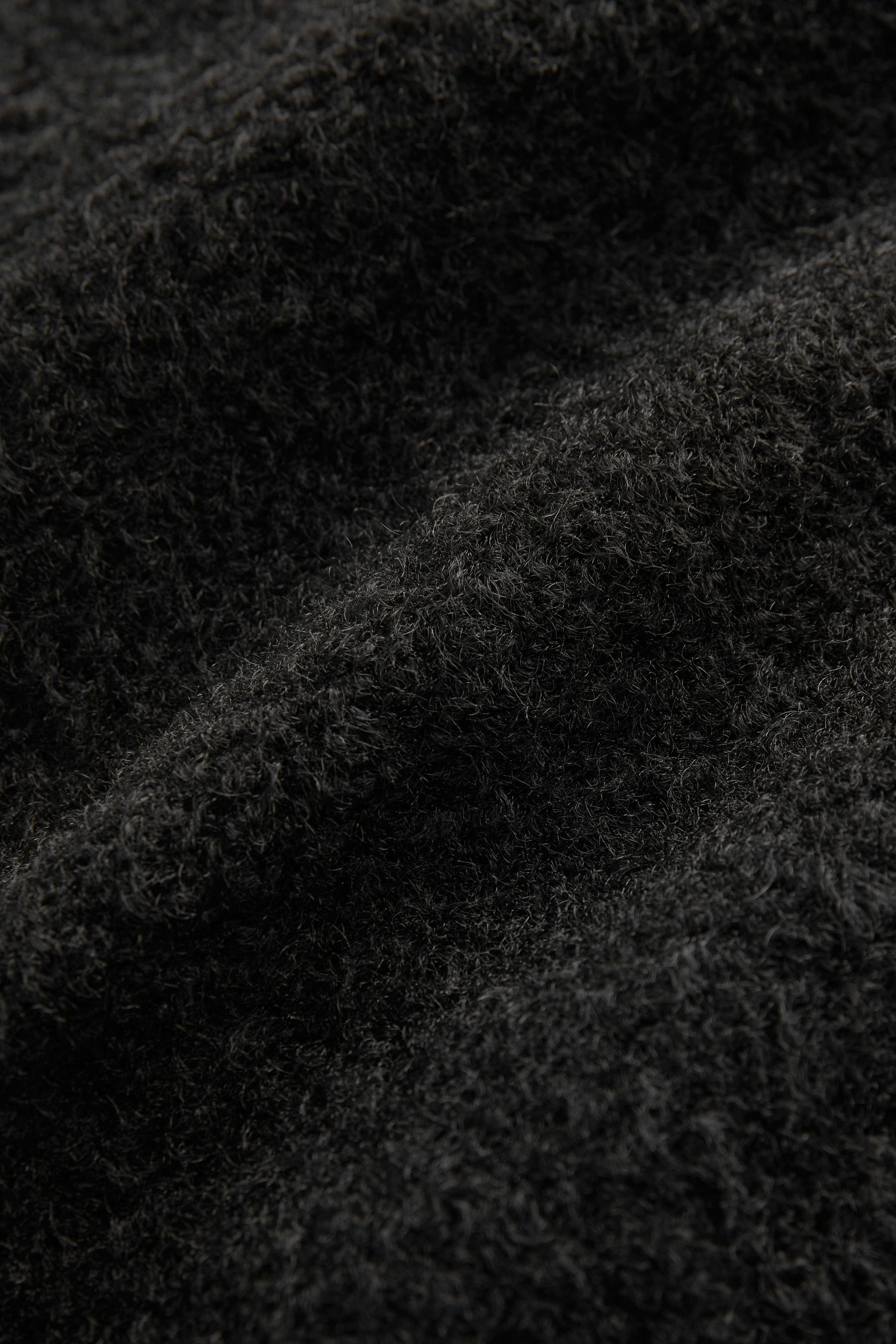 Black Revere Collar Coatigan