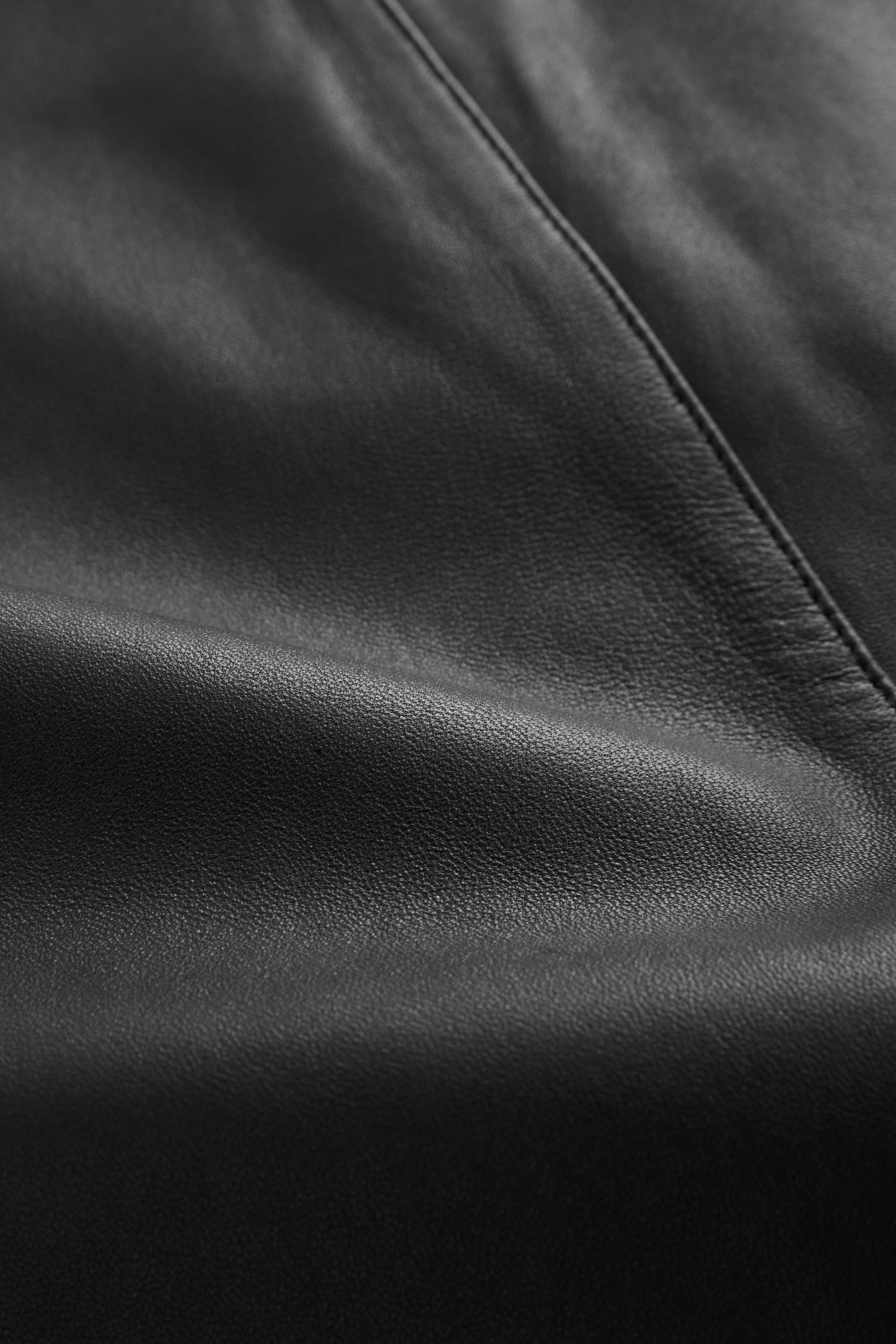 Buy Black Premium Genuine Leather Midi Skirt from Next Canada