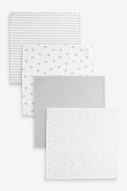 Grey Bear Baby Muslin Cloths 4 Pack - Image 1 of 1