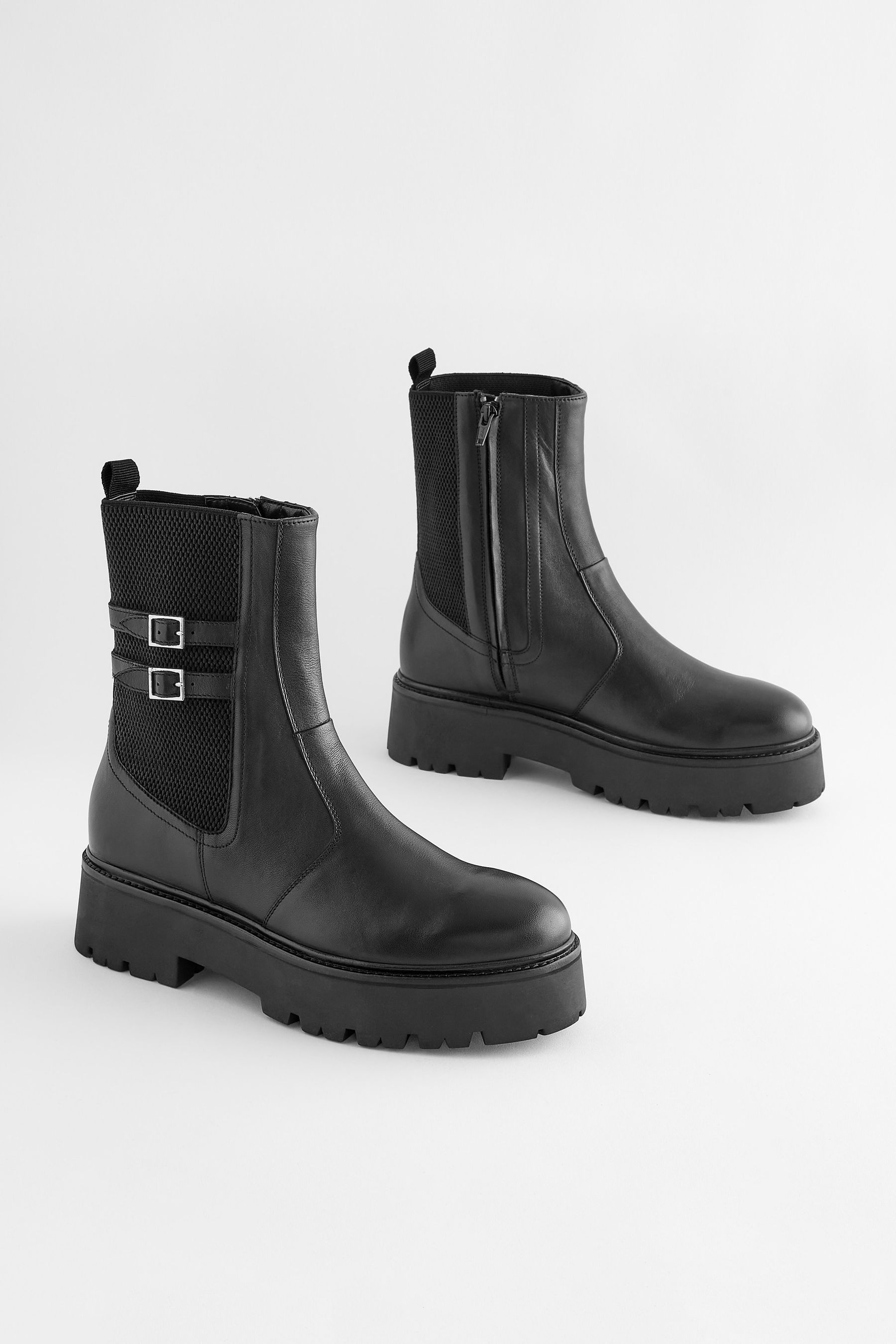 Buy Black Forever Comfort Chunky Platform Ankle Boots from Next Luxembourg