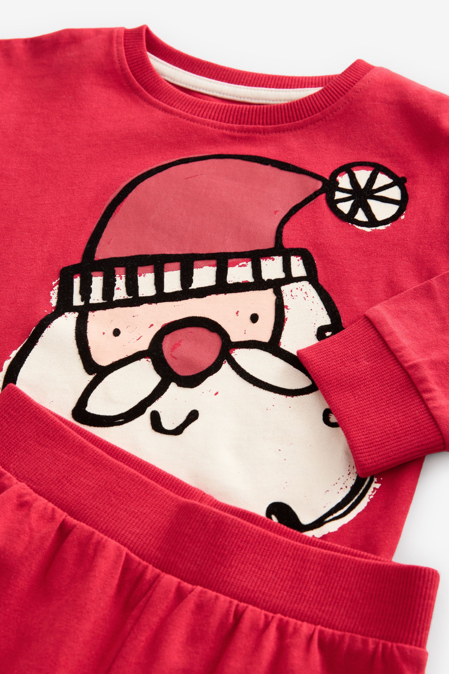 Buy Red Santa Characters 100 Cotton Single Christmas Pyjamas 9mths 12yrs from the Next UK online shop