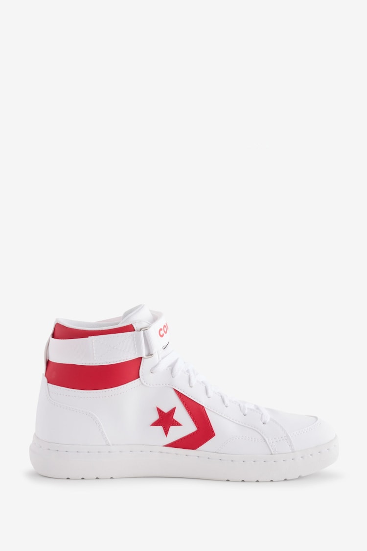 Converse Red/White Pro Blaze V2 High Top Trainers - Image 1 of 9