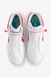 Converse Red/White Pro Blaze V2 High Top Trainers - Image 6 of 9