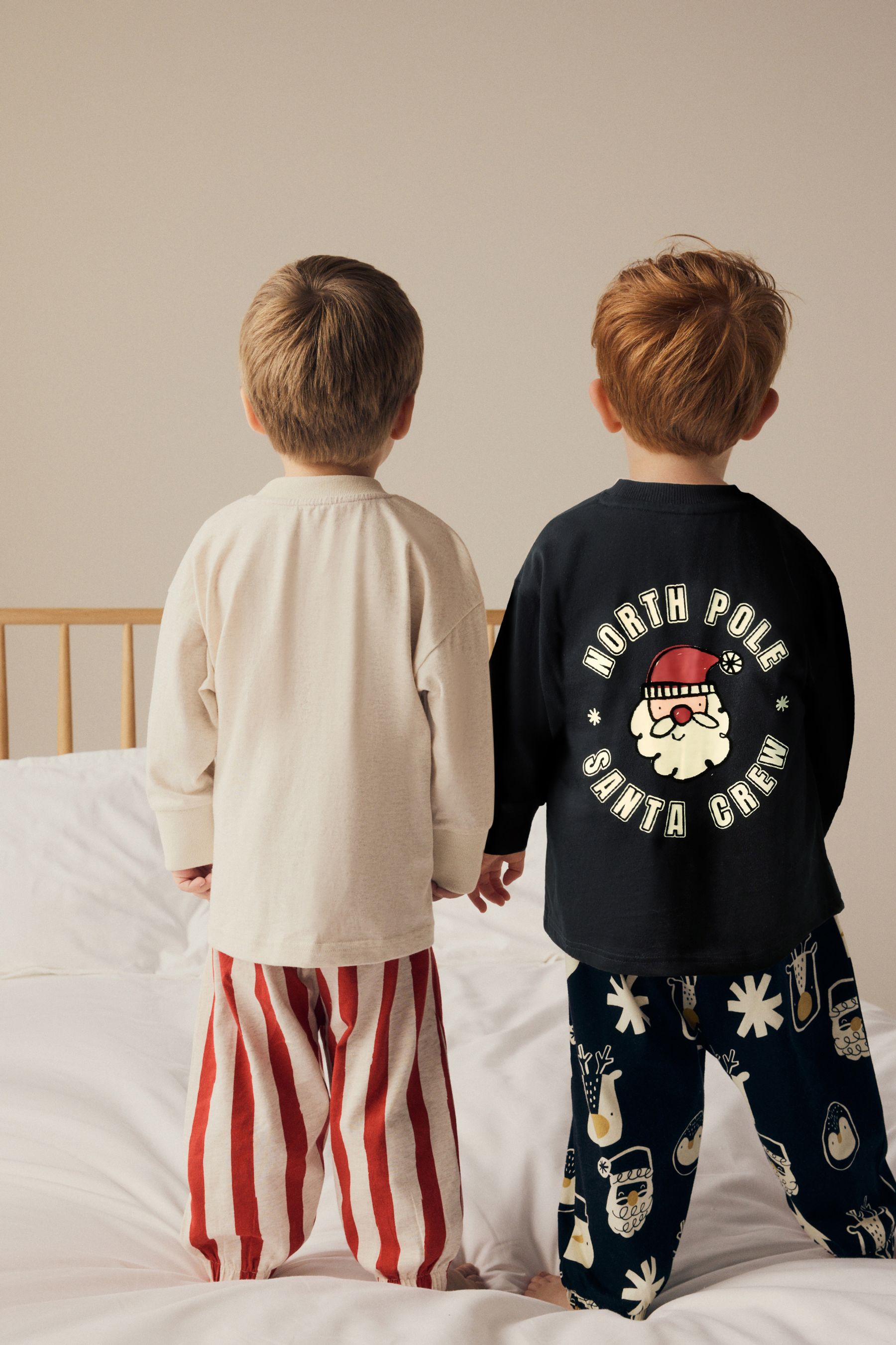 Buy Red Black Christmas Checkerboard 100 Cotton Oversized Pyjamas 2 Pack 9mths 12yrs from Next United Arab Emirates