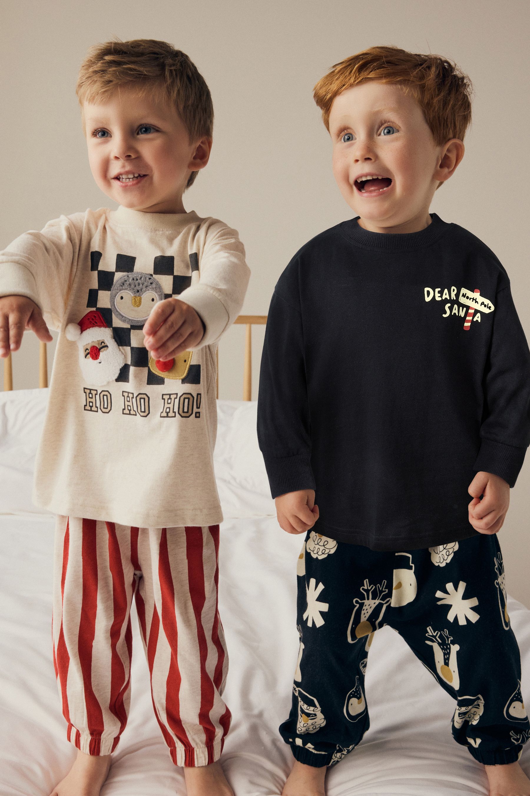 Buy Red Black Christmas Checkerboard 100 Cotton Oversized Pyjamas 2 Pack 9mths 12yrs from the Next UK online shop