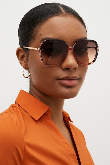 Black Lens Detail Large Sunglasses
