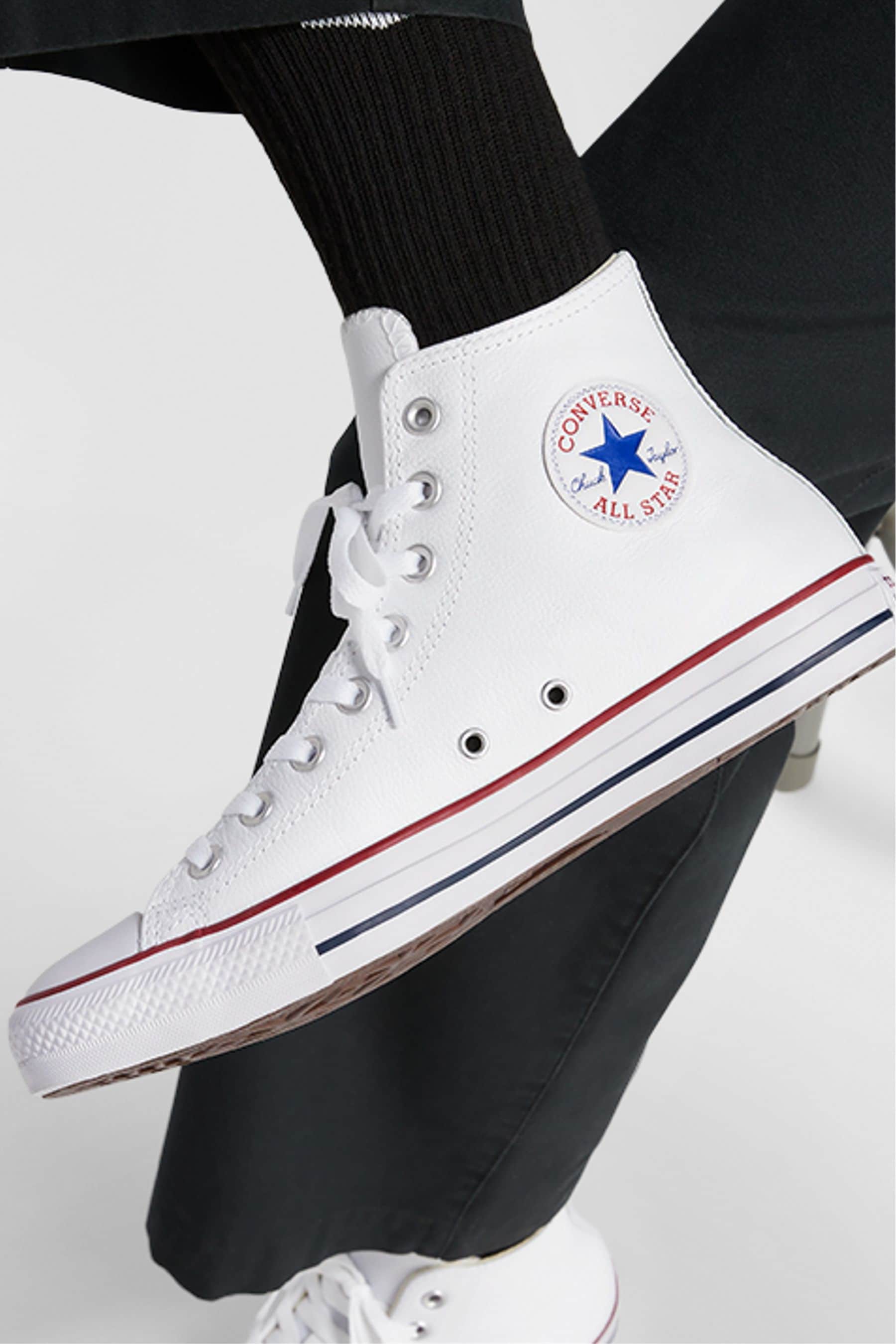 Buy Converse White Chuck Taylor All Star High Top Leather Trainers from Next Canada