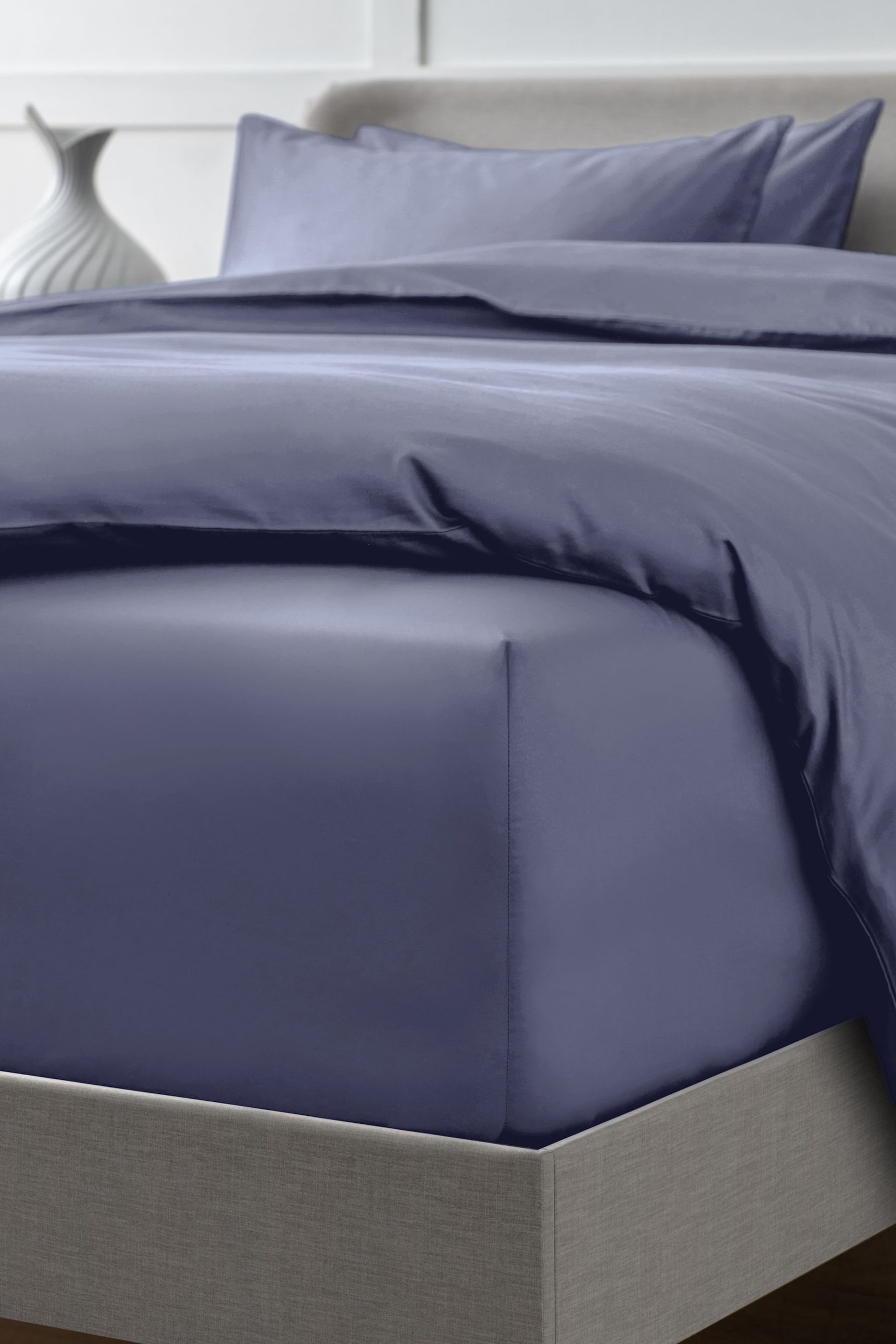 Blue Collection Luxe 400 Thread Count Deep Fitted 100% Egyptian Cotton Sateen Deep Fitted Sheet - Image 1 of 1