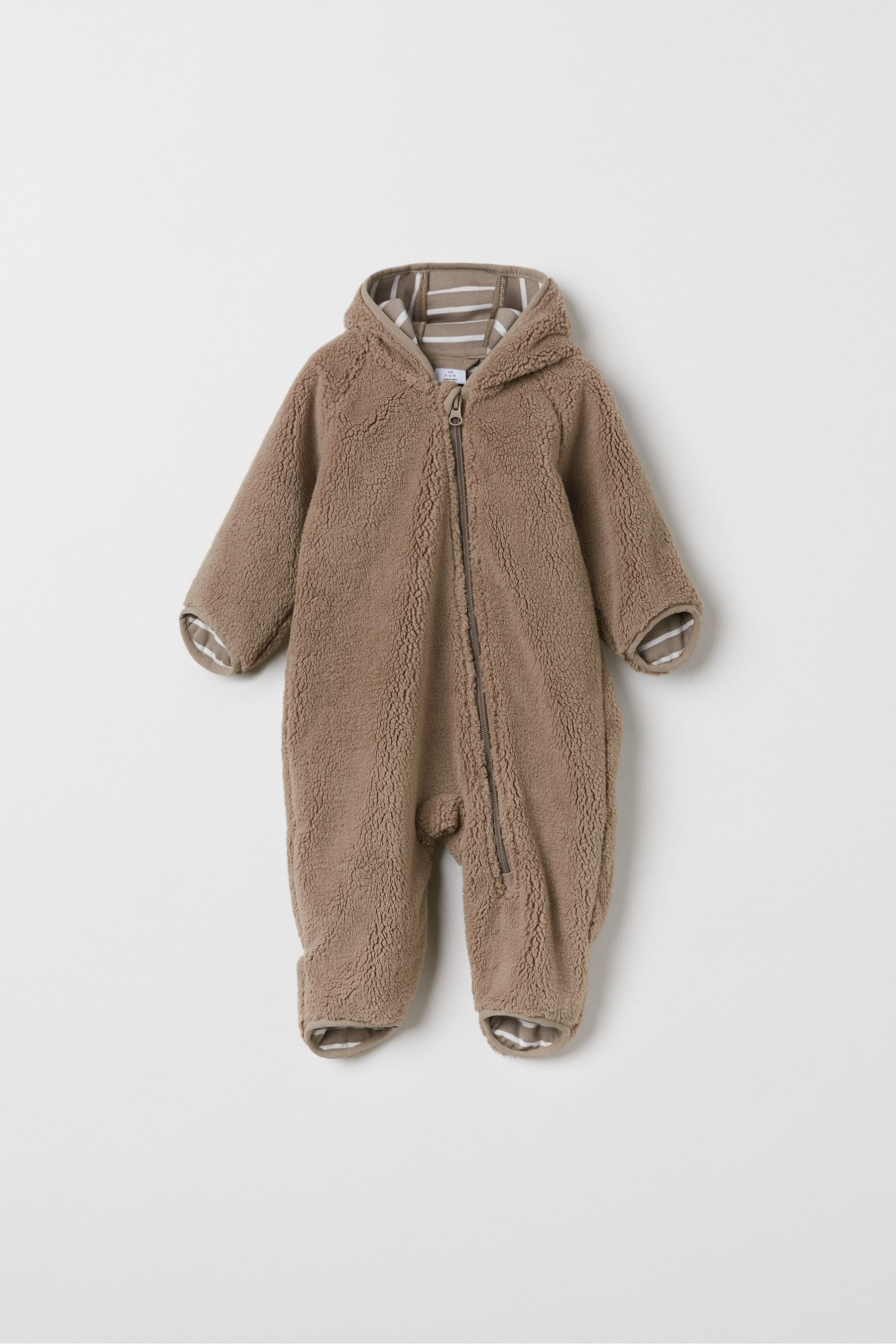 Buy Polarn O. Pyret Brown Windproof Teddy Fleece Pramsuit from the Next UK online shop