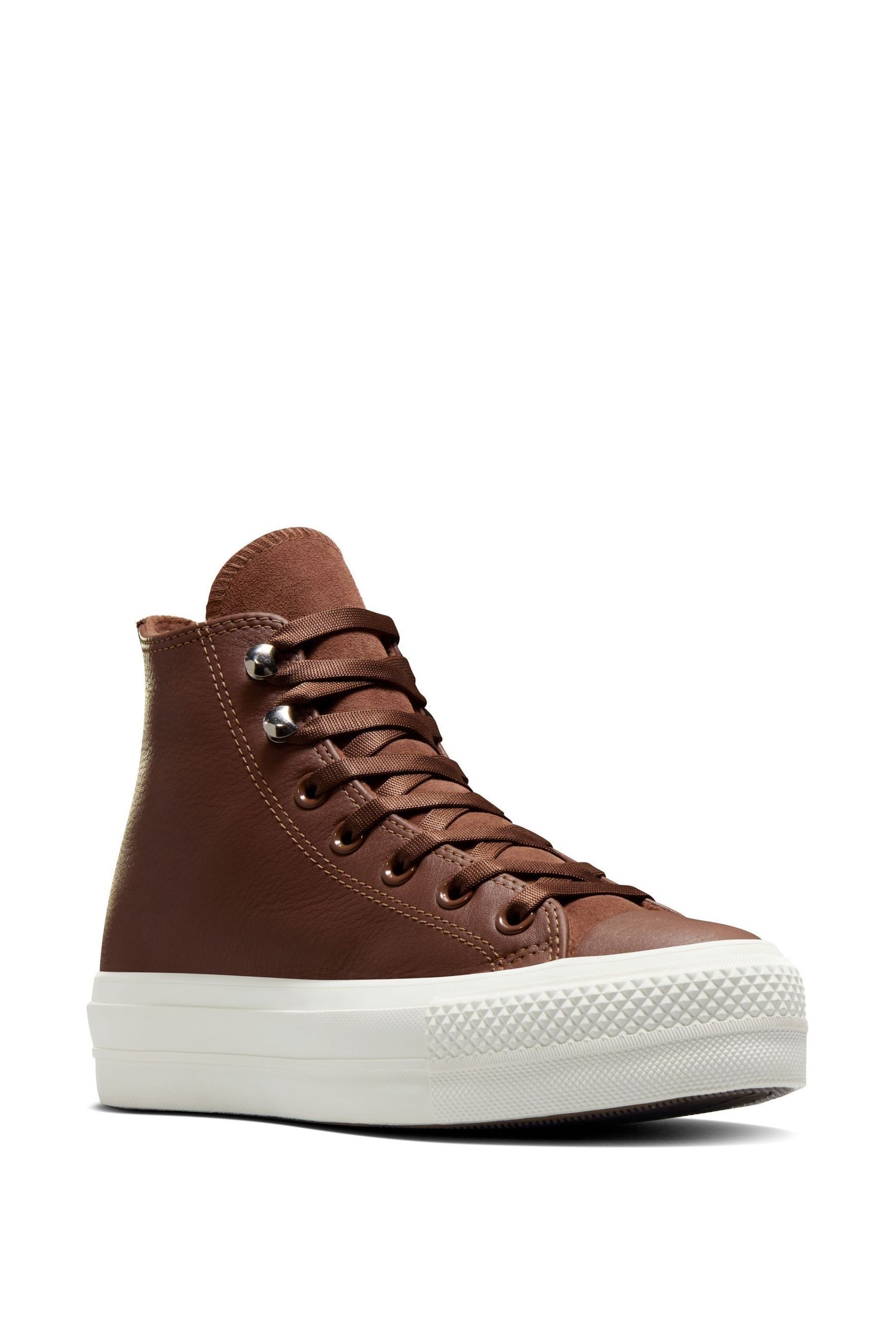 Buy Converse Brown Chuck Taylor All Star Lift Leather Trainers from Next France