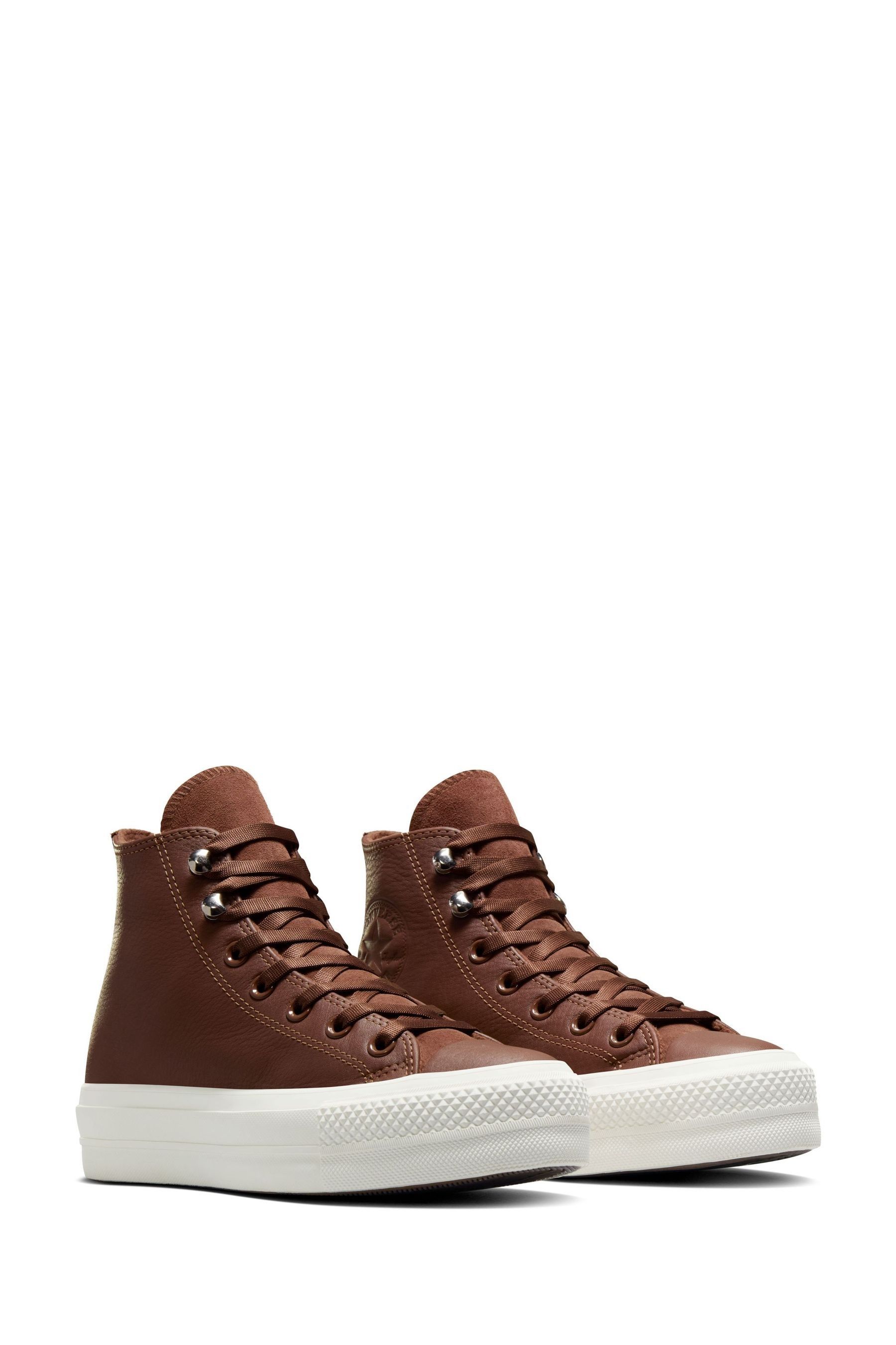 Leather converse brown shop