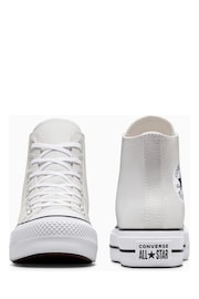 Converse Grey Chuck Taylor All Star Lift High Top Trainers - Image 15 of 16