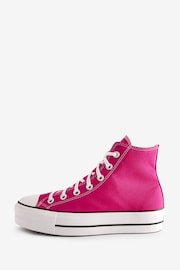 Converse Pink Chuck Taylor All Star Lift Trainers - Image 2 of 9