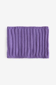 Purple Ribbed Knitted Snood (1-16yrs) - Image 2 of 2