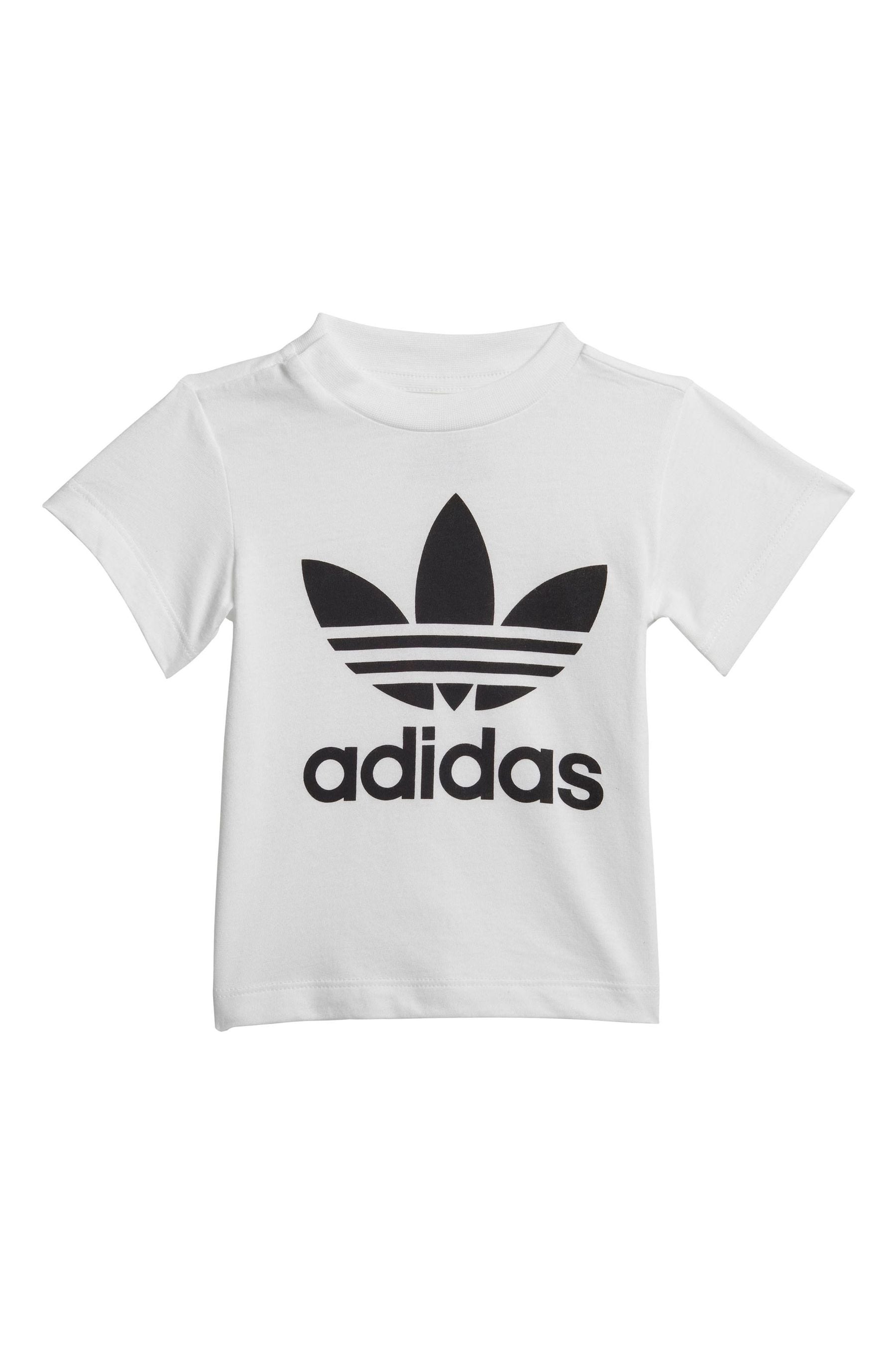 Kaufe Sie Schwarz WeiB adidas Originals Infant Trefoil 100 Cotton T Shirt and Shorts Set bei Next Deutschland
