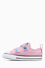 Converse Pink Infant Chuck Taylor Lightening Bolt 2V Trainers - Image 2 of 6