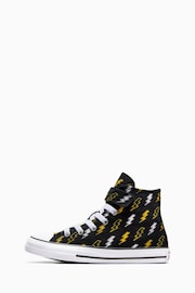 Converse Black Chuck Taylor Lightening Bolt 1V Junior Trainers - Image 6 of 9