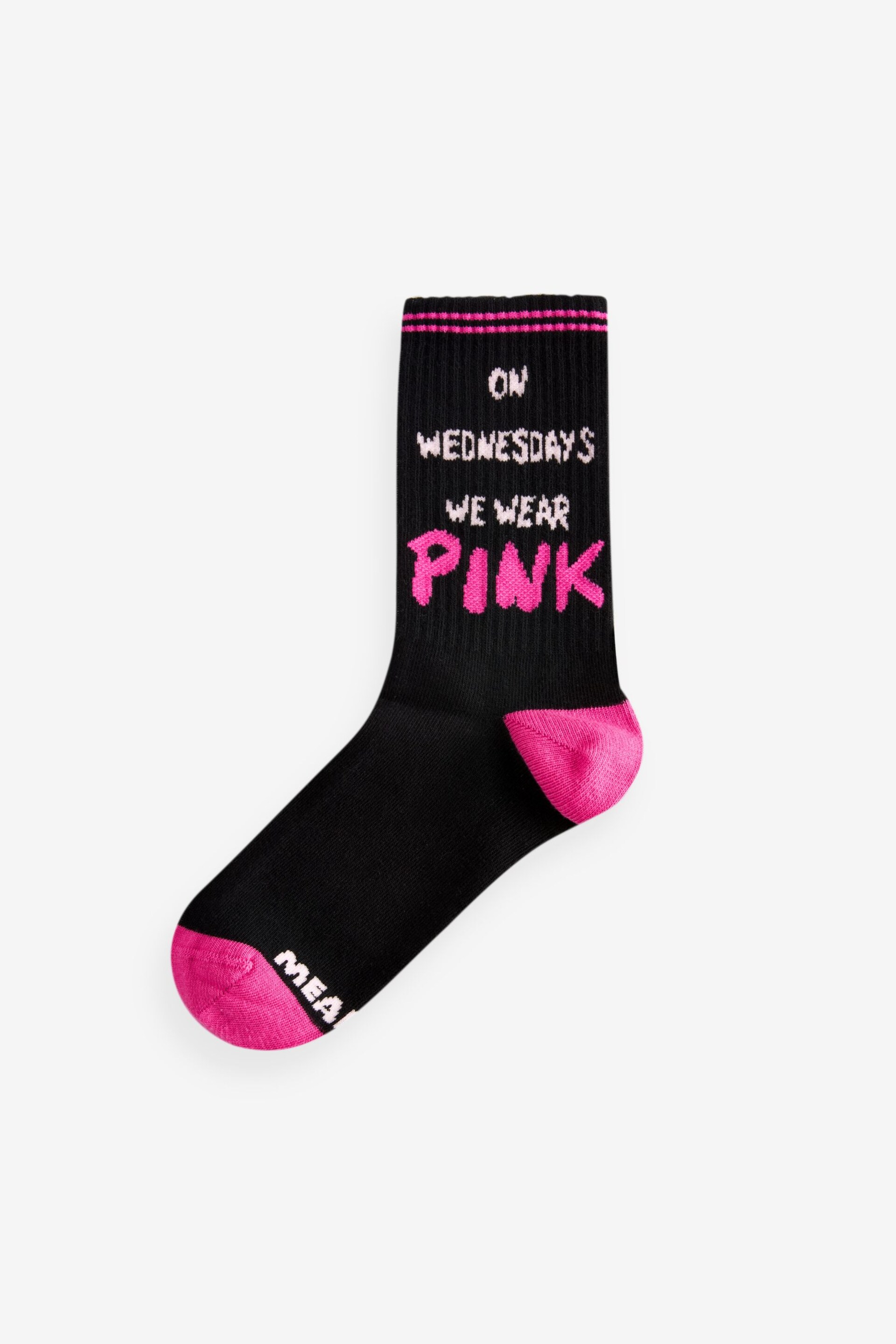 Pink/Black Mean Girls Ankle Socks 3 Pack - Image 3 of 5