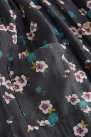 Black Floral 100% Cotton Shirt Dress (3mths-8yrs) - Image 8 of 8