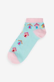 Pastel Beach Scene Trainer Socks 4 Pack - Image 4 of 5