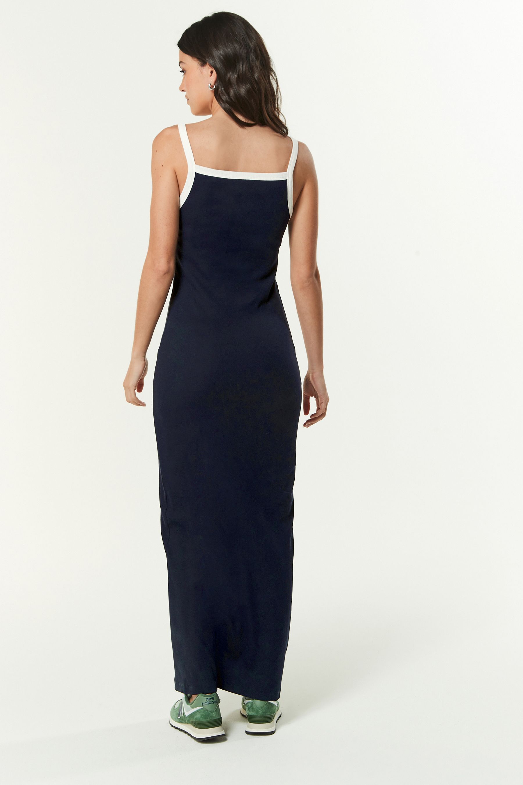 Strappy ribbed dress online