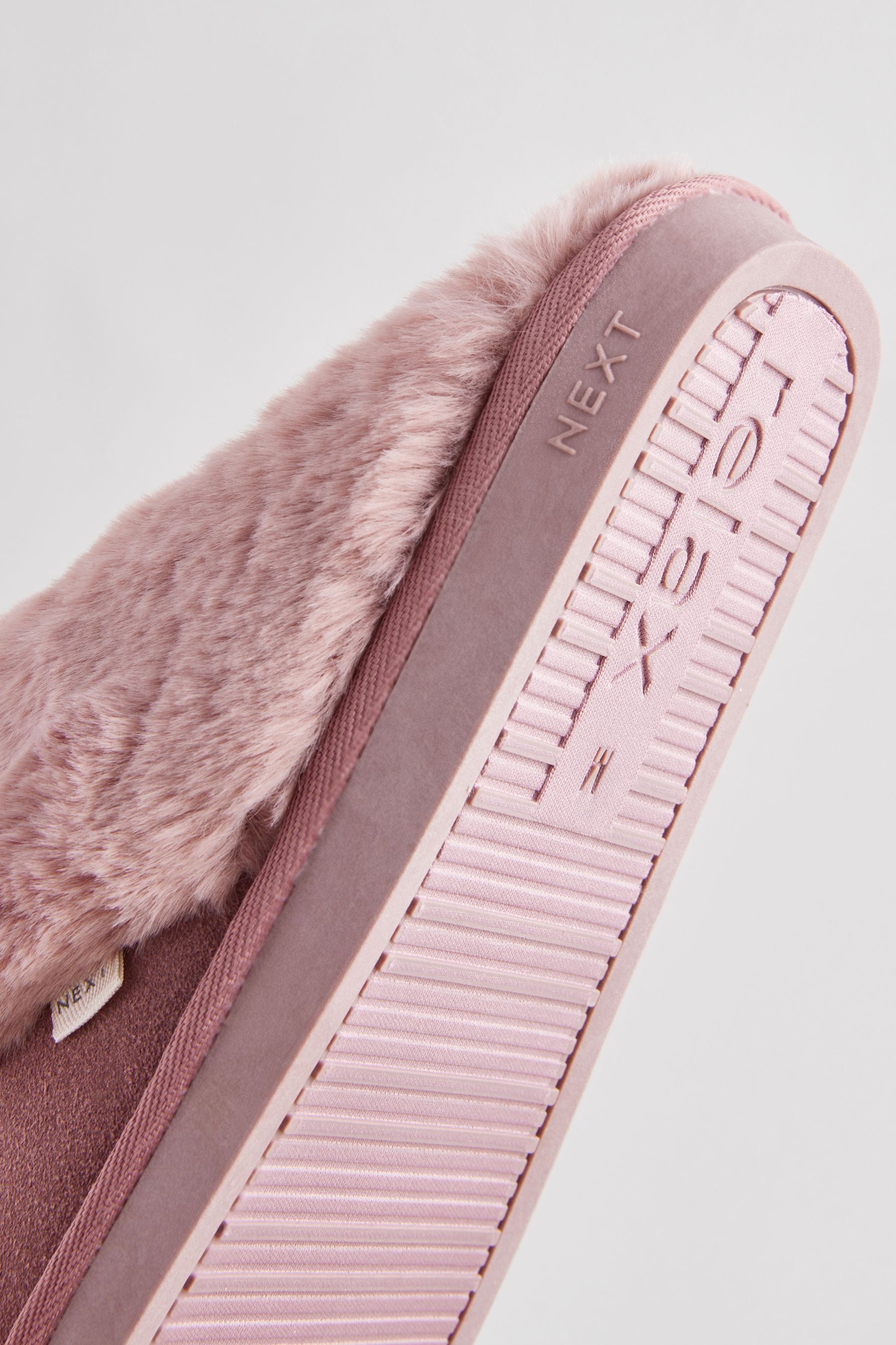 Buy Mink Pink Tiger Print Suede Faux Fur Lined Mule Slippers from the Next UK online shop