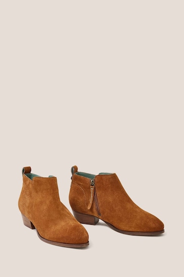 White Stuff Natural Wide Fit Suede Ankle Boots